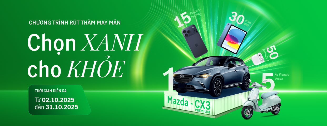 Chương trình Khuyến mại Rút thăm may mắn - Chọn XANH cho KHỎE