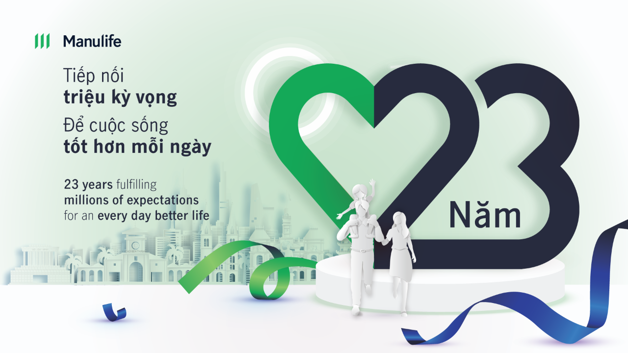 Manulife kỷ niệm 23 năm đồng hành cùng tạo ra một tương lai tốt đẹp hơn cho Việt Nam